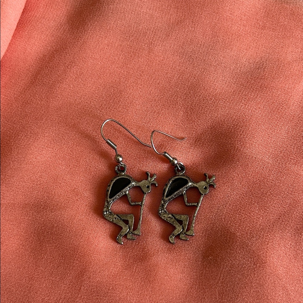 Bronze Kokopelli Earrings